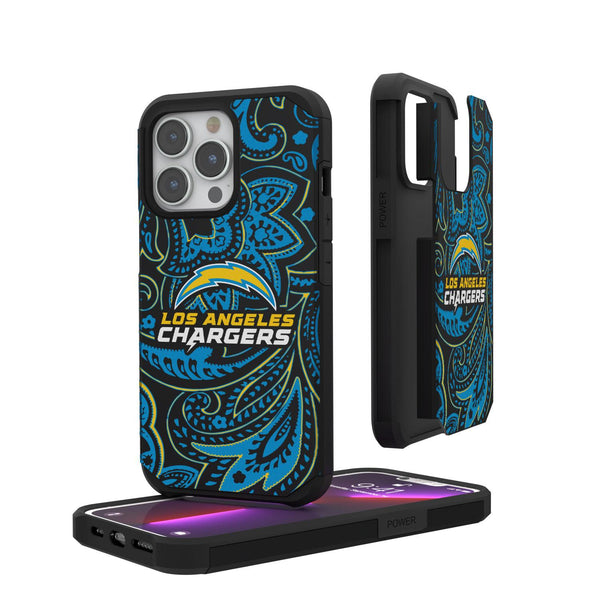 Los Angeles Chargers Paisley iPhone Rugged Case