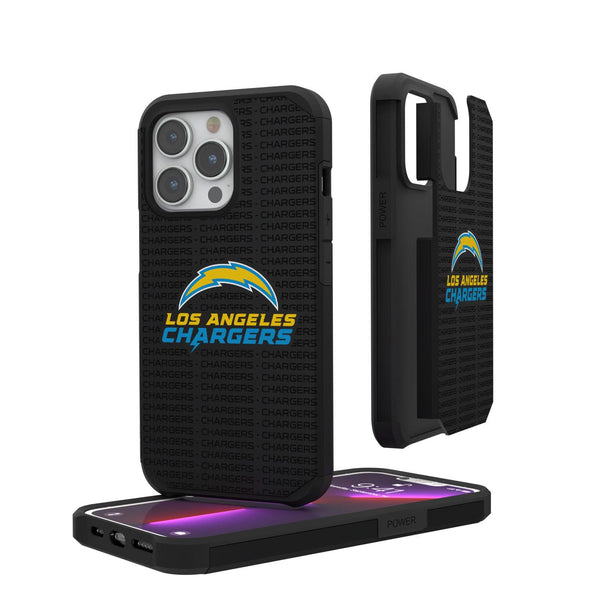 Los Angeles Chargers Blackletter iPhone Rugged Case