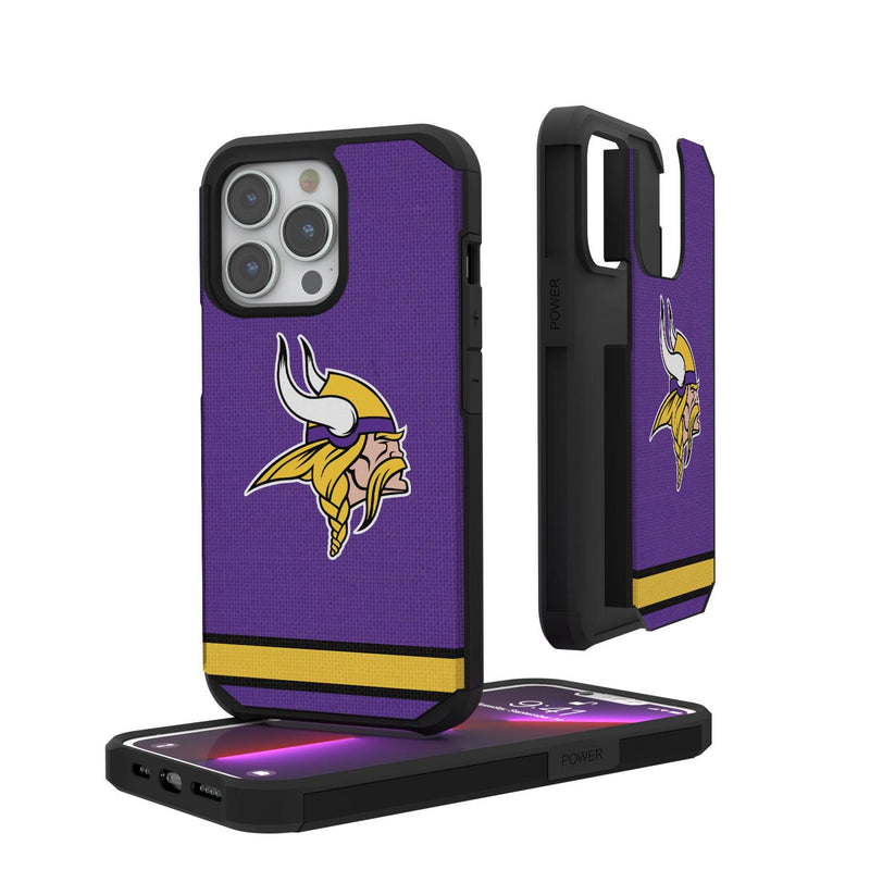 Minnesota Vikings Stripe iPhone Rugged Case