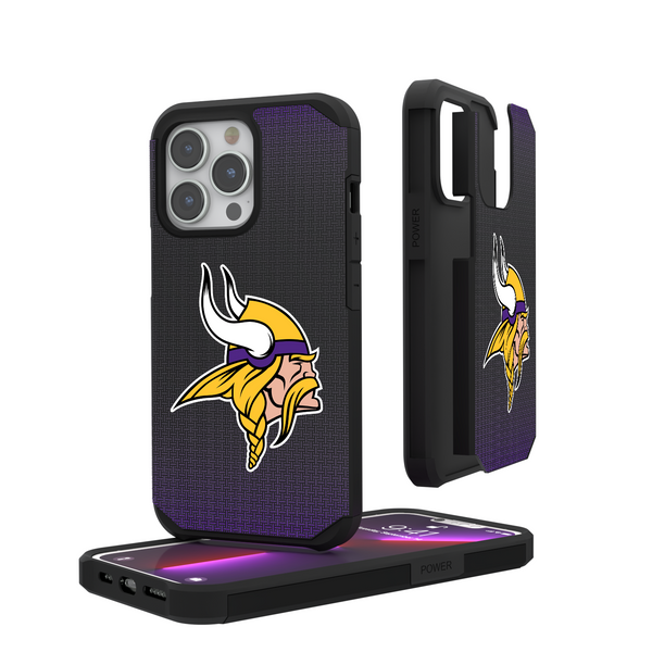 Minnesota Vikings Linen iPhone Rugged Phone Case
