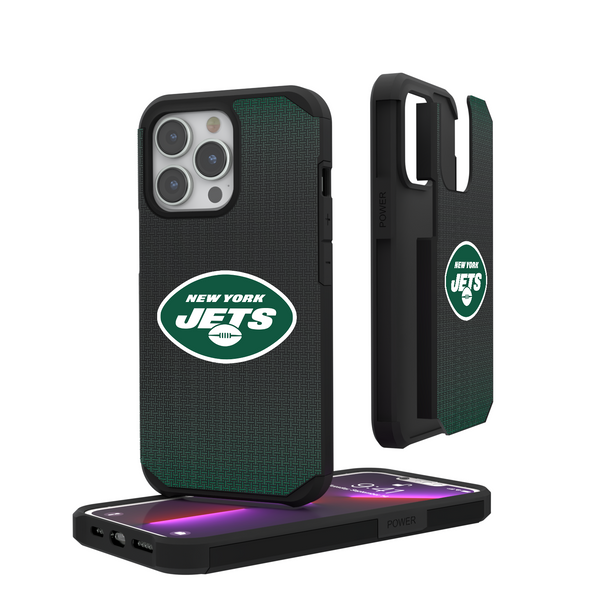 New York Jets Linen iPhone Rugged Phone Case