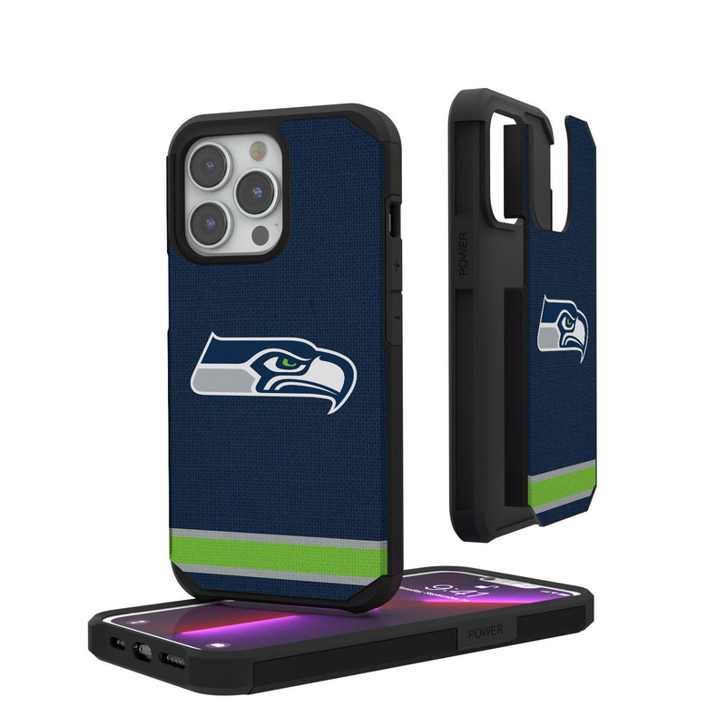 Seattle Seahawks Stripe iPhone Rugged Case