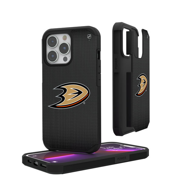 Anaheim Ducks Linen iPhone Rugged Phone Case