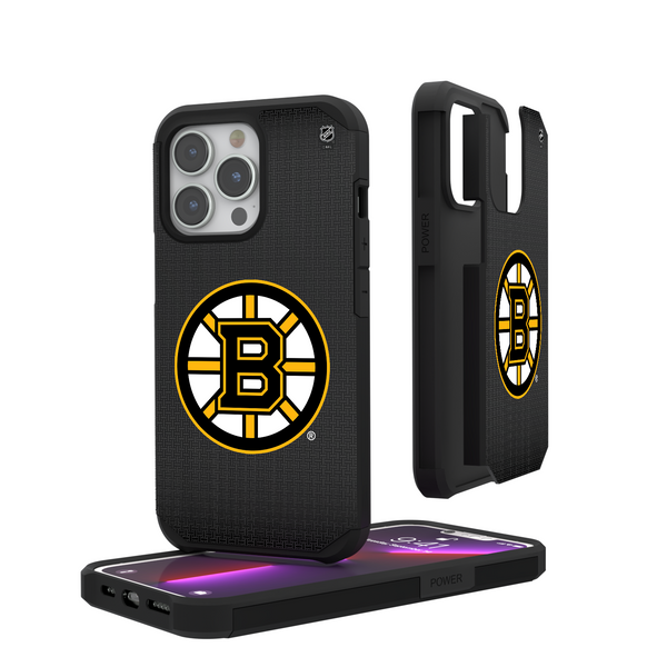 Boston Bruins Linen iPhone Rugged Phone Case