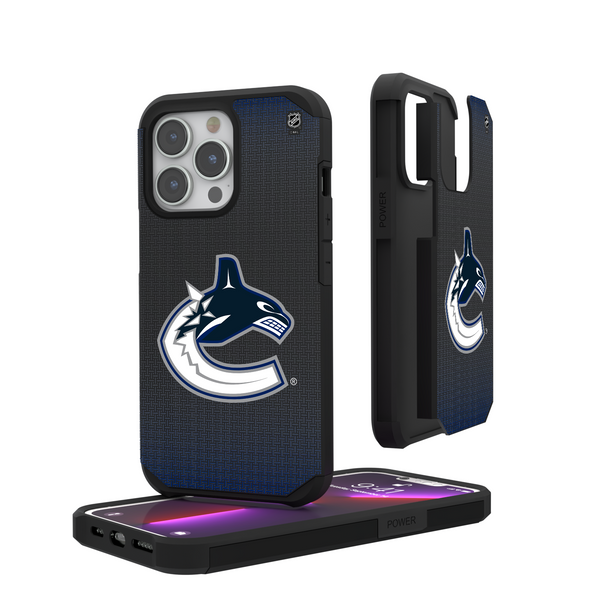 Vancouver Canucks Linen iPhone Rugged Phone Case