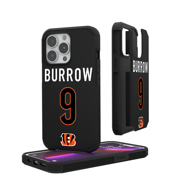 Joe Burrow Cincinnati Bengals 9 Ready iPhone Rugged Phone Case