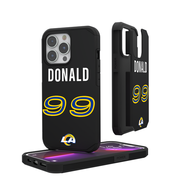 Aaron Donald Los Angeles Rams 99 Ready iPhone Rugged Phone Case