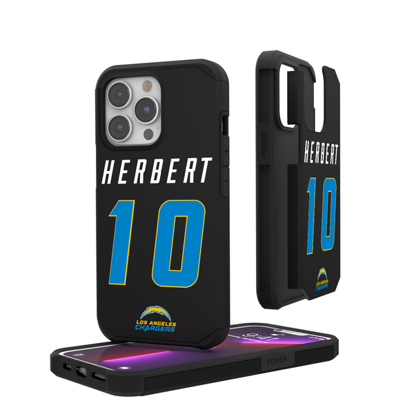 Justin Herbert Los Angeles Chargers 10 Ready iPhone Rugged Phone Case