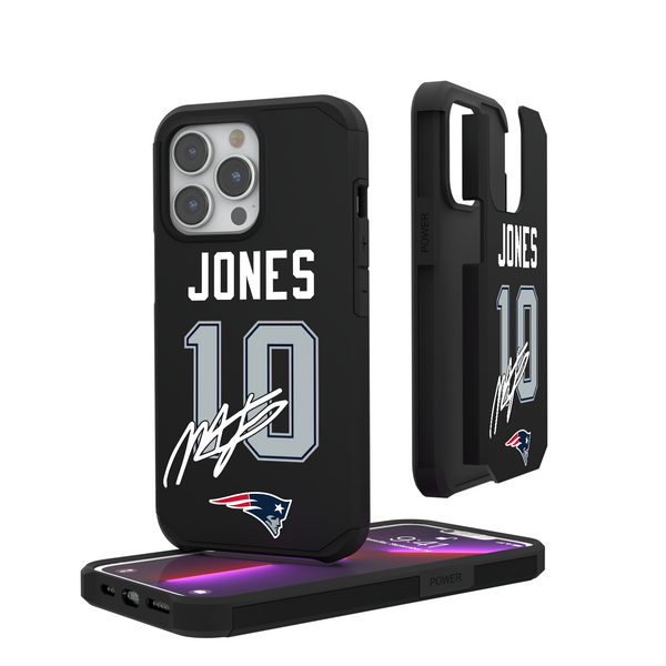 Mac Jones New England Patriots 10 Ready iPhone Rugged Phone Case