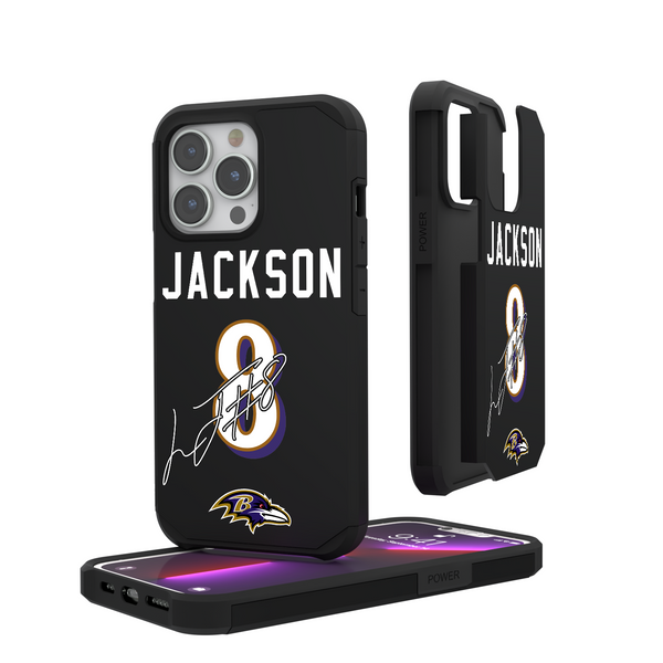Lamar Jackson Baltimore Ravens 8 Ready iPhone Rugged Phone Case