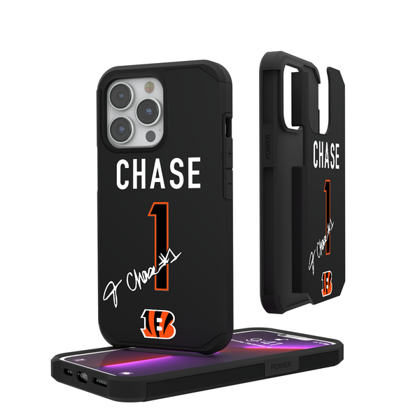 Ja'Marr Chase Cincinnati Bengals 1 Ready iPhone Rugged Phone Case