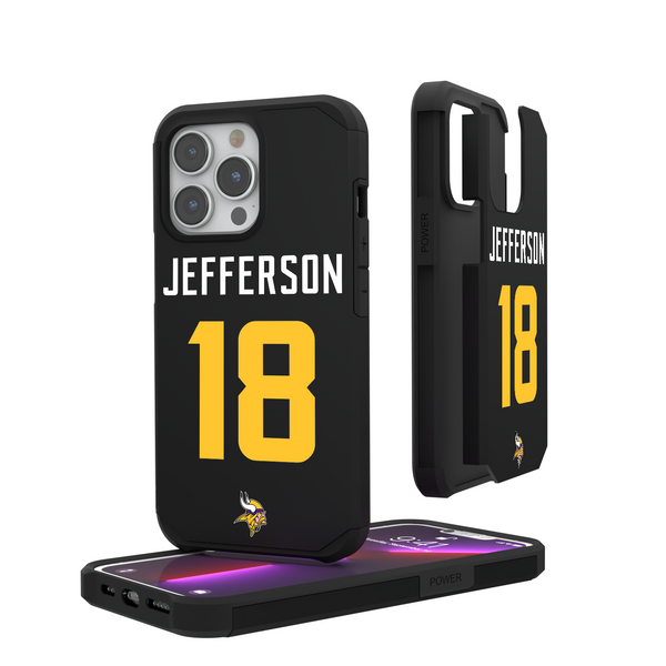 Justin Jefferson Minnesota Vikings 18 Ready iPhone Rugged Phone Case