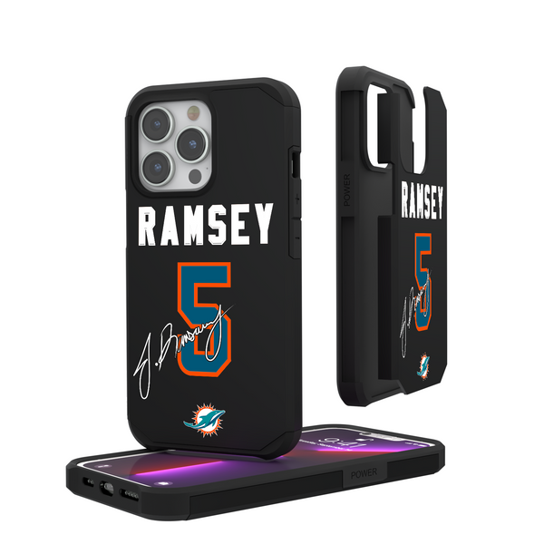 Jalen Ramsey Miami Dolphins 5 Ready iPhone Rugged Phone Case