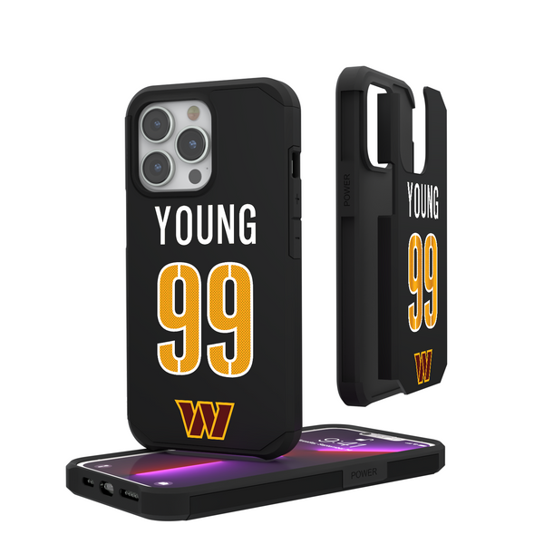 Chase Young Washington Commanders 99 Ready iPhone Rugged Phone Case