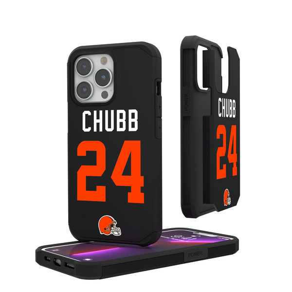 Nick Chubb Cleveland Browns 24 Ready iPhone Rugged Phone Case
