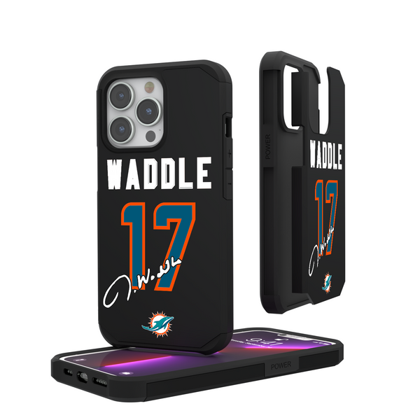 Jaylen Waddle Miami Dolphins 17 Ready iPhone Rugged Phone Case