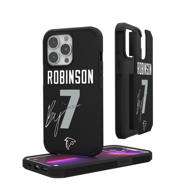 Bijan Robinson Atlanta Falcons 7 Ready iPhone Rugged Phone Case