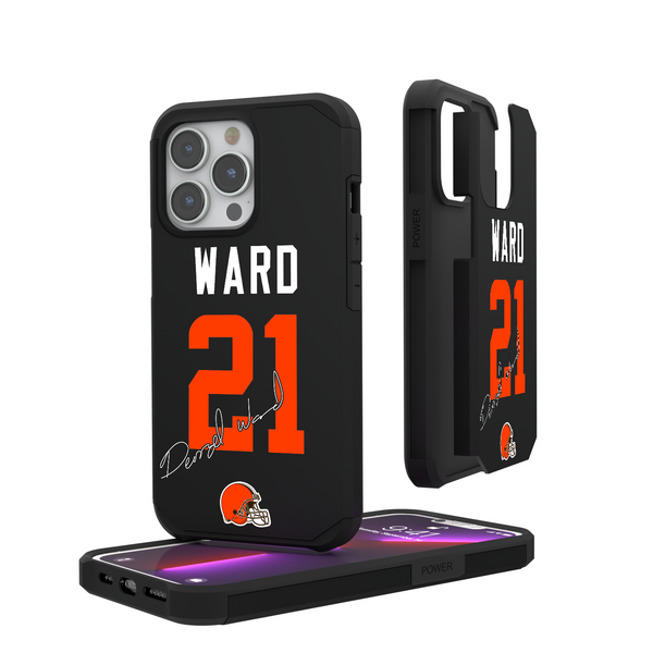 Denzel Ward Cleveland Browns 21 Ready iPhone Rugged Phone Case
