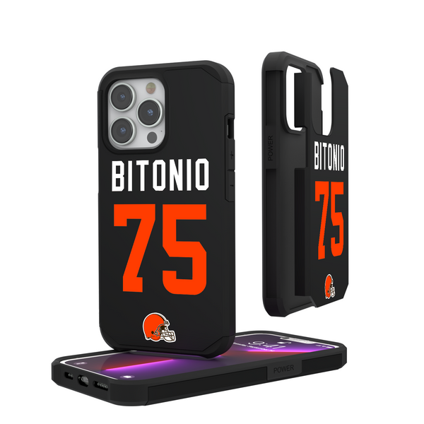 Joel Bitonio Cleveland Browns 75 Ready iPhone Rugged Phone Case