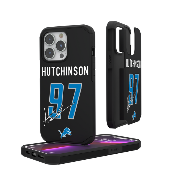 Aidan Hutchinson Detroit Lions 97 Ready iPhone Rugged Phone Case