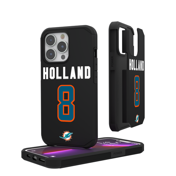 Jevon Holland Miami Dolphins 8 Ready iPhone Rugged Phone Case