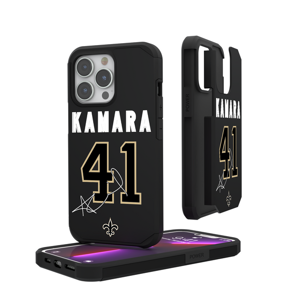 Alvin Kamara New Orleans Saints 41 Ready iPhone Rugged Phone Case