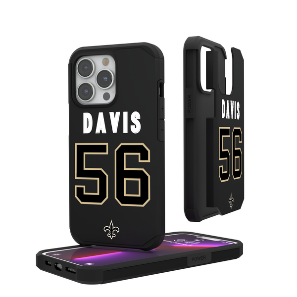 Demario Davis New Orleans Saints 56 Ready iPhone Rugged Phone Case