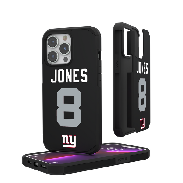 Daniel Jones New York Giants 8 Ready iPhone Rugged Phone Case