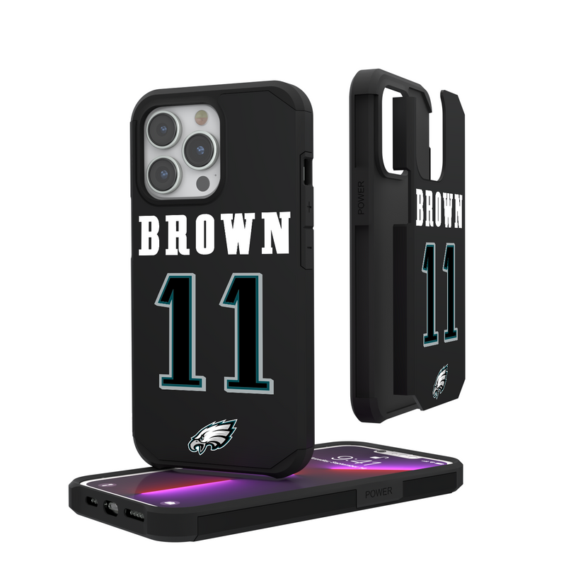 A.J. Brown Philadelphia Eagles 11 Ready iPhone Rugged Phone Case
