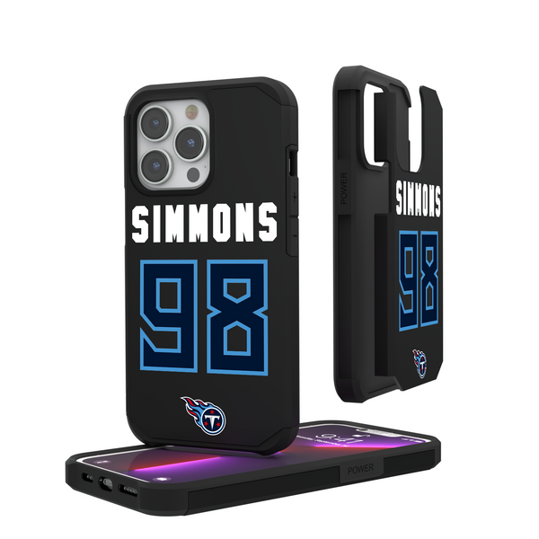 Jeffery Simmons Tennessee Titans 98 Ready iPhone Rugged Phone Case