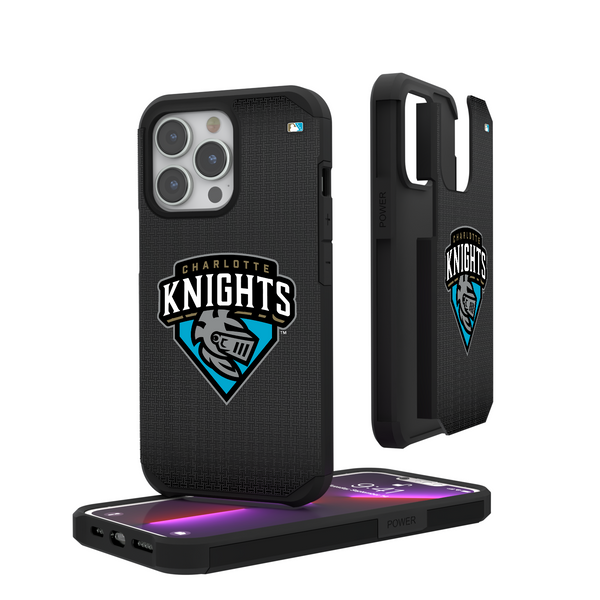 Charlotte Knights Linen iPhone Rugged Phone Case