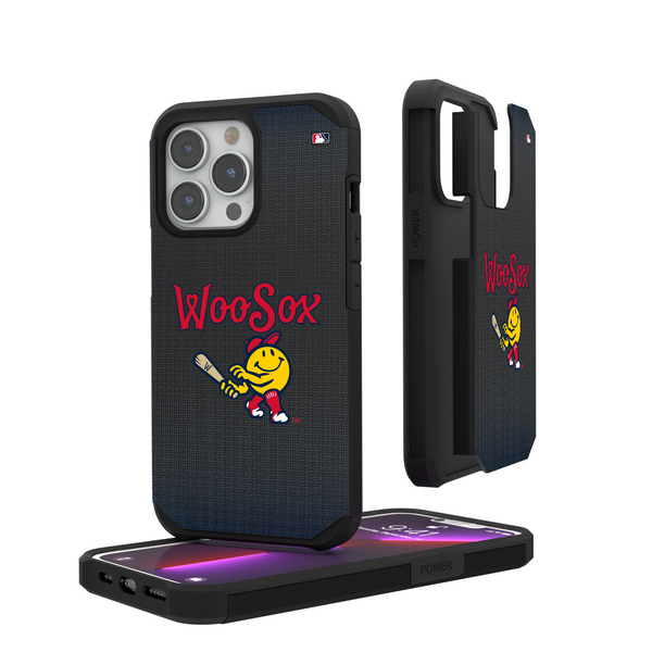 Worcester Red Sox Linen iPhone Rugged Phone Case