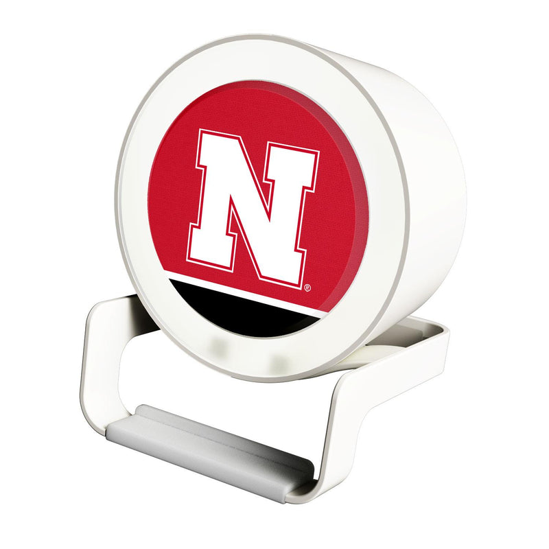 Nebraska Huskers N Endzone Solid Night Light Charger and Bluetooth Speaker