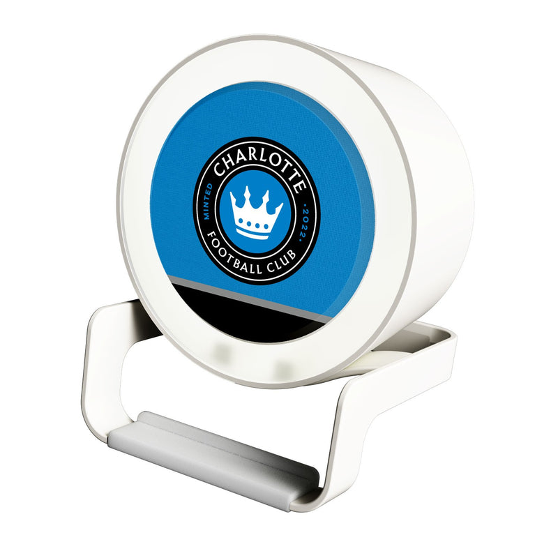Charlotte FC  Solid Wordmark Night Light Charger and Bluetooth Speaker