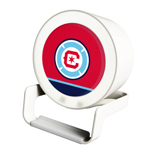 Chicago Fire  Solid Wordmark Night Light Charger and Bluetooth Speaker