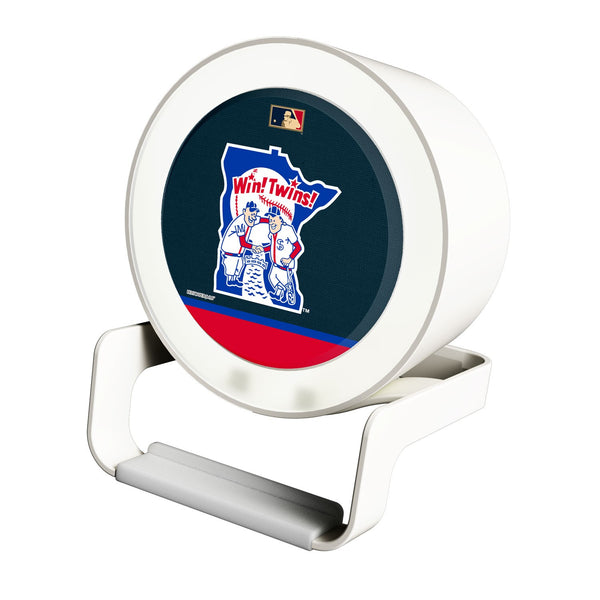 Minnesota Twins 1976-1986 - Cooperstown Collection Solid Wordmark Night Light Charger and Bluetooth Speaker