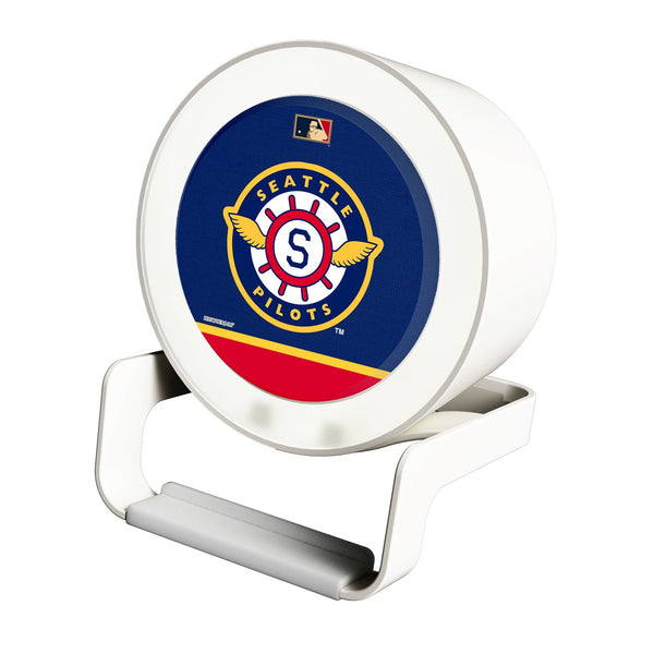 Seattle Pilots 1969 - Cooperstown Collection Solid Wordmark Night Light Charger and Bluetooth Speaker