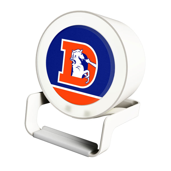 Denver Broncos 1993-1996 Historic Collection Solid Wordmark Night Light Charger and Bluetooth Speaker