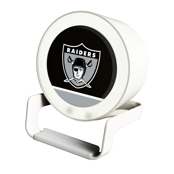 Oakland Raiders 1963 Historic Collection Solid Wordmark Night Light Charger and Bluetooth Speaker