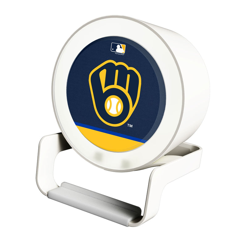 Milwaukee Brewers Solid Wordmark Night Light Charger and Bluetooth Speaker