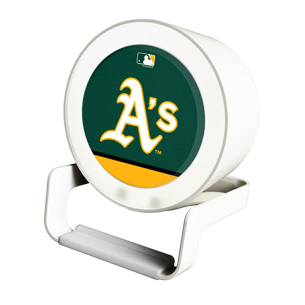 Oakland Athletics Solid Wordmark Night Light Charger and Bluetooth Speaker