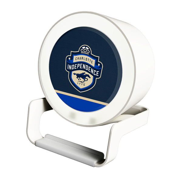 Charlotte Independence  Solid Wordmark Night Light Charger and Bluetooth Speaker