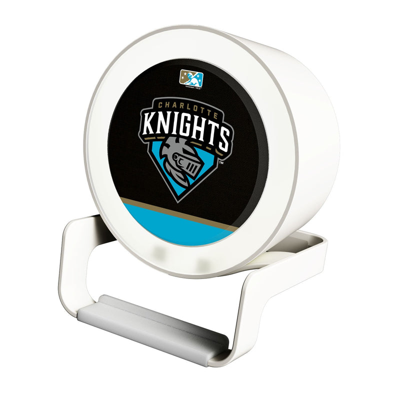 Charlotte Knights Solid Wordmark Night Light Charger and Bluetooth Speaker