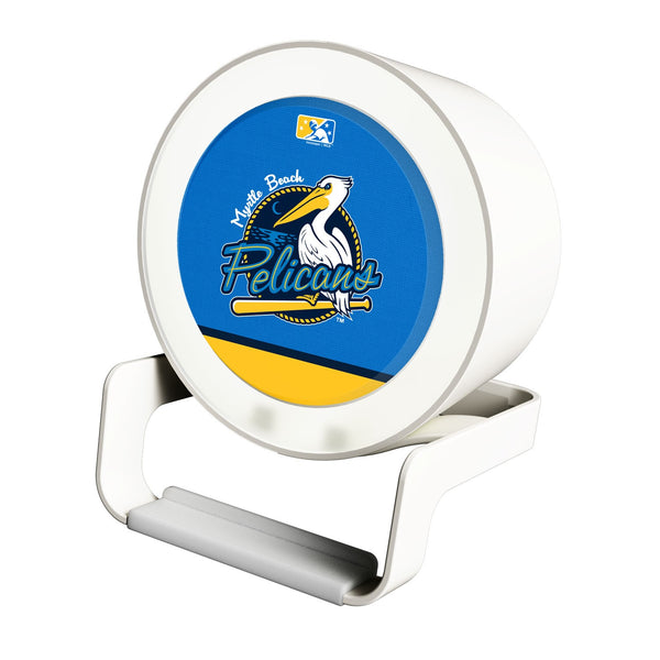 Myrtle Beach Pelicans Solid Wordmark Night Light Charger and Bluetooth Speaker