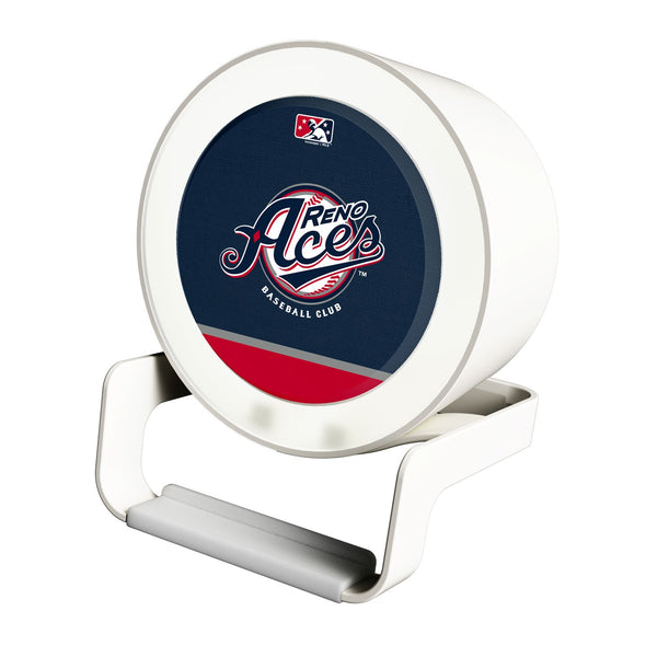 Reno Aces Solid Wordmark Night Light Charger and Bluetooth Speaker