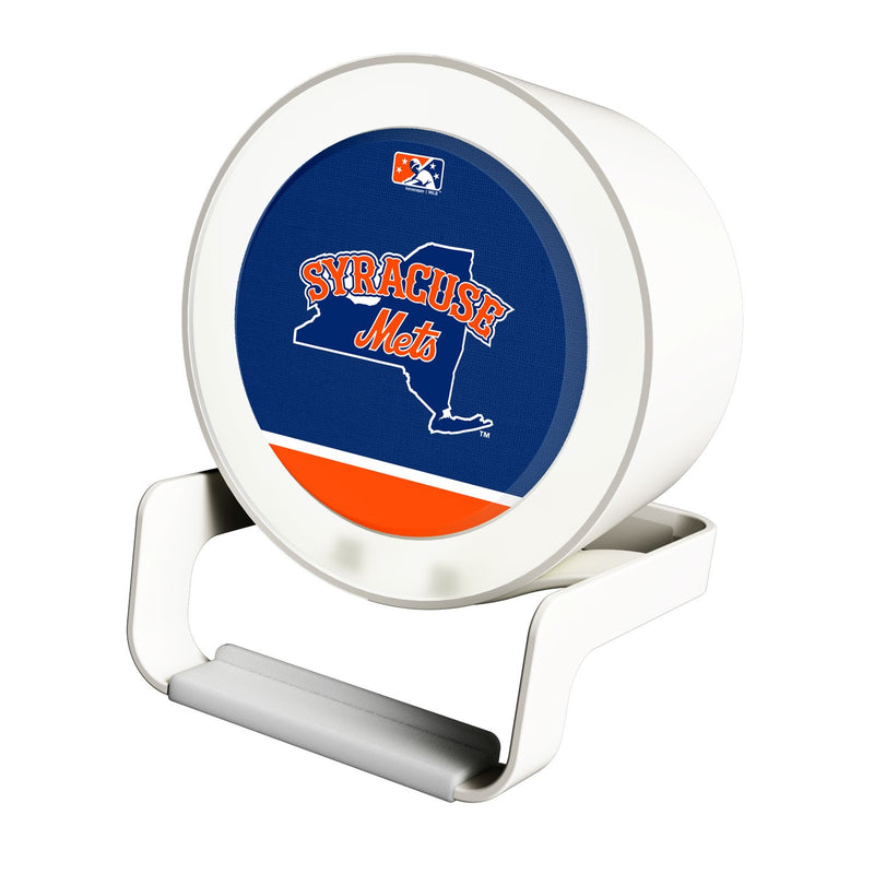 Syracuse Mets Solid Wordmark Night Light Charger and Bluetooth Speaker