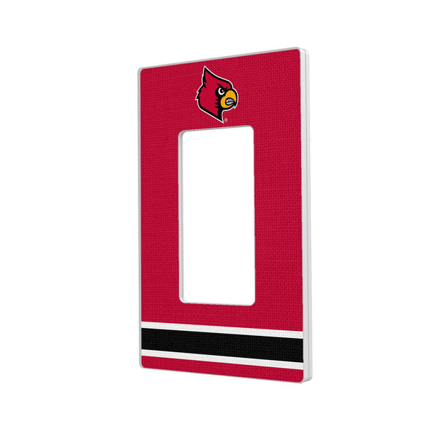 Louisville Cardinals Stripe Hidden-Screw Light Switch Plate