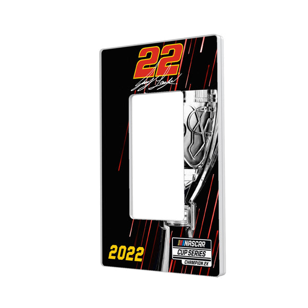Joey Logano Penske 22 2022 NASCAR Champ Hidden-Screw Light Switch Plate - Single Rocker