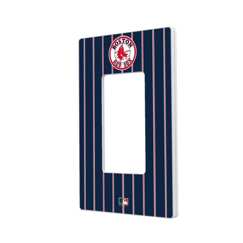 Boston Red Sox 1976-2008 - Cooperstown Collection Pinstripe Hidden-Screw Light Switch Plate - Single Rocker