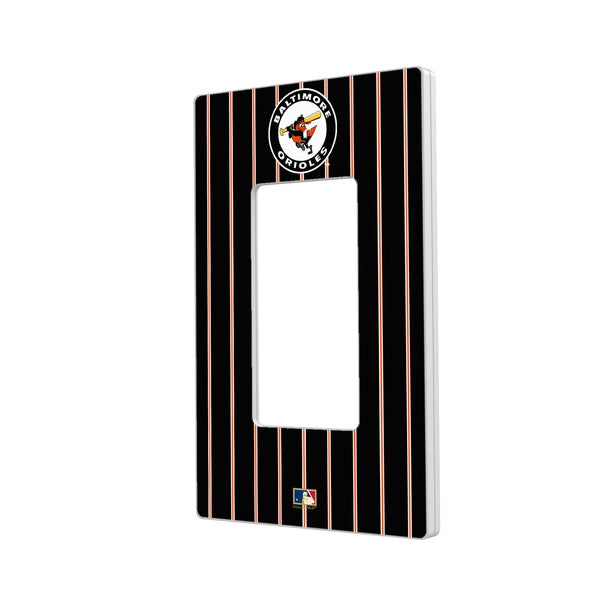 Baltimore Orioles 1966-1969 - Cooperstown Collection Pinstripe Hidden-Screw Light Switch Plate - Single Rocker